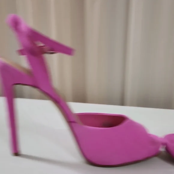 Gianni Bini Pink Stiletto Heels with Ankle Strap - Picture 5 of 7